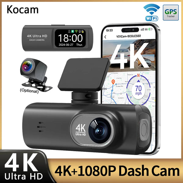 كاميرا داش كام 4K للسيارة بعدستين - Nice Top Tech - الصورة الرئيسية