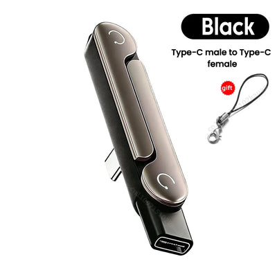 محوّل Type-C إلى USB-C بحامل قابل للطي باللون البرتقالي